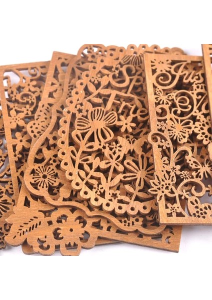 No.3 Tarzı Hollow Heartsquare Ahşap El Sanatları Scrapbooking Ahşap Dilimleri Dekor Için Süsler Dıy Sanatlar Ev Dekorasyon Bezeme (Yurt Dışından) modelleri