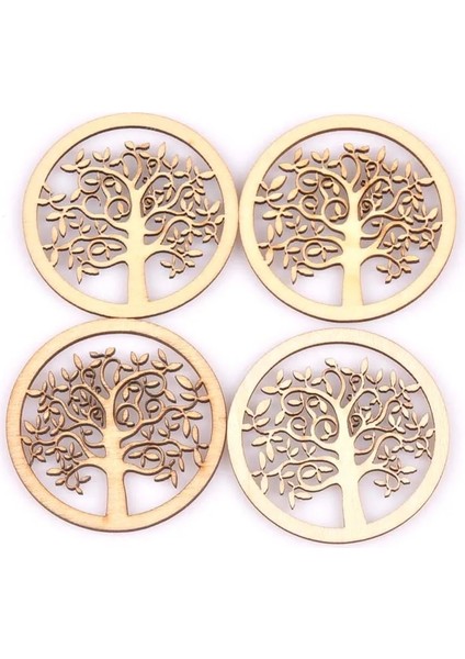 mm Yuvarlak Ağaç Desen Doğal Ahşap Scrapbooking Carft El Yapımı Aksesuarlar Ev Dekorasyonu (Yurt Dışından)