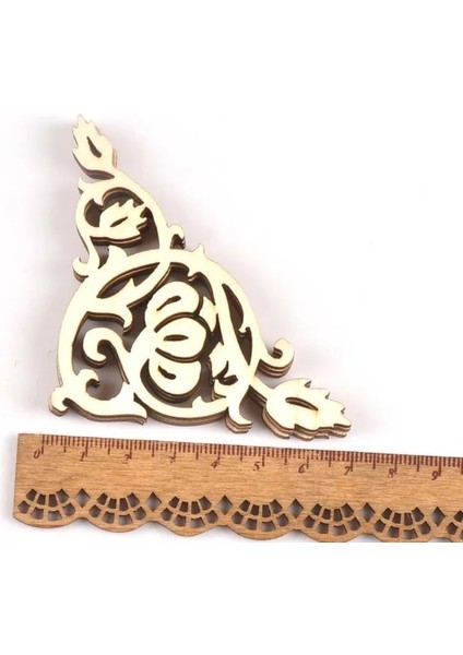 MT2150-11 Stili Ew Çiçek Pıtırtı Ahşap Kitap Köşe El Yapımı Scrapbooking Albümü Köşeler Dekoratif Diy Zanaat (Yurt Dışından)