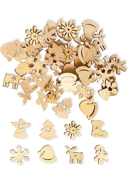 Ahşap 3 Tarzı Doğal Ahşap Süsler Noel Süslemeleri Ev Noel Ağacı Kar Tanesi Karışık Şekil Ahşap El Sanatları Scrapbooking (Yurt Dışından)