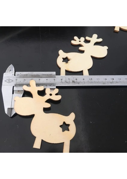 Hediye Kutusu Tarzı Bitmemiş Ahşap Geyik Noel Hediyesi Etiketleri Noel Dekorasyonu ve Dıy El Sanatları Yapımı Için Noel Ağacı Süsleri (Yurt Dışından)