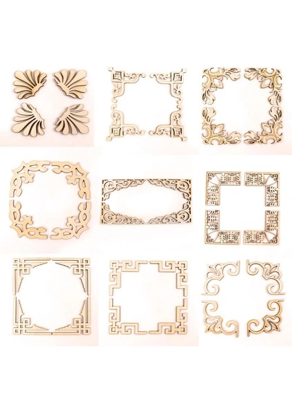 33. 70MM Tarzı Çiçek Karışık Kitap Köşesi Ahşap Süsleme Ev Dekorasyon El Sanatları Scrapbooking El Sanatları Ahşap Albüm Köşeleri Süsleme 4 Adet (Yurt Dışından) fiyatları