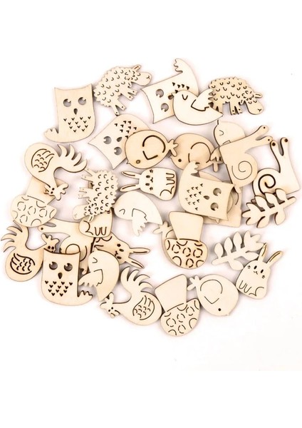 No.3 Tarzı Ev Dekorasyonu Asılı Süsleme Aksesuar Boyama Scrapbooking Craft Ahşap Dıy Hayvanlar Şekli El Yapımı mm (Yurt Dışından) fiyatları