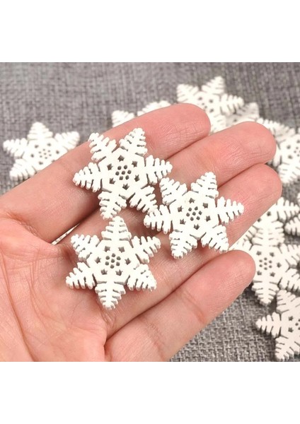 Açık Yeşil Tarzı Karışık Ahşap Beyaz Noel Kar Tanesi Scrapbooking El Sanatları Dıy El Yapımı Aksesuarlar Ev Dekorasyonu Için Ağaç Süsleme (Yurt Dışından)