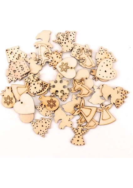 No.3 Tarzı 40 Adet mm Ahşap Hayvan Bitki Kek Şekli El Yapımı Ev Dekorasyon Zanaat Asılı Süsleme Aksesuar Boyama Scrapbooking Dıy MZ281 (Yurt Dışından)