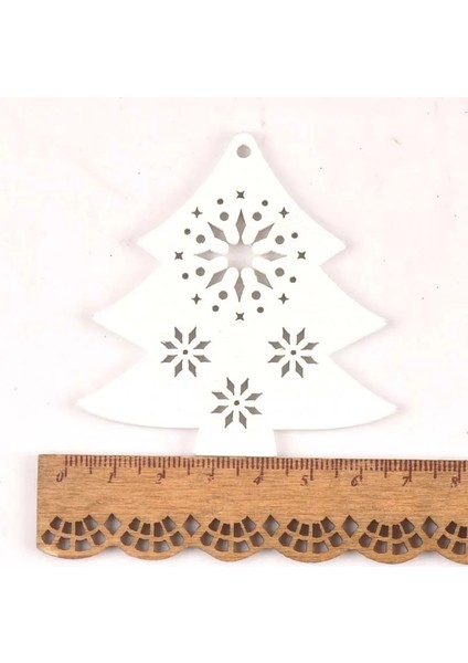 No.3 Tarzı Beyaz Kar Tanesi Ağacı Ahşap Dekorasyon Karalama Defteri Craft Için Dıy Ev Noel Ahşap Noel Ağacı Asılı Kolye Süsler Hediye (Yurt Dışından)