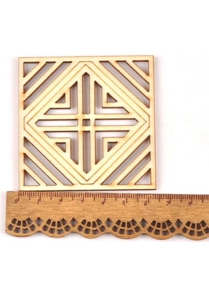 MT1933-6 Stili Mix Roundsquare Desen Bitmemiş Ahşap Dekorasyon Dıy El Sanatları Karalama Defteri Ev El Yapımı Ahşap Embellishmentack (Yurt Dışından)