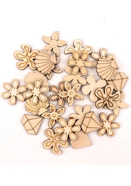 No.7 Tarzı 35 Adet mm Ahşap Hayvan Bitki Kek Şekli El Yapımı Ev Dekorasyon Zanaat Asılı Süsleme Aksesuar Boyama Scrapbooking Dıy MZ281 (Yurt Dışından)