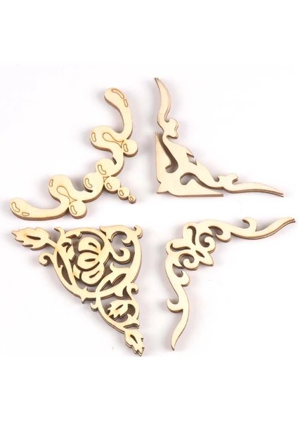 No.17 Stili 4 Adet Karışık Kitap Köşe Ahşap Süsleme Ev Dekorasyon El Sanatları Scrapbooking El Sanatları Ahşap Albüm Köşeleri Süsleme (Yurt Dışından) modelleri