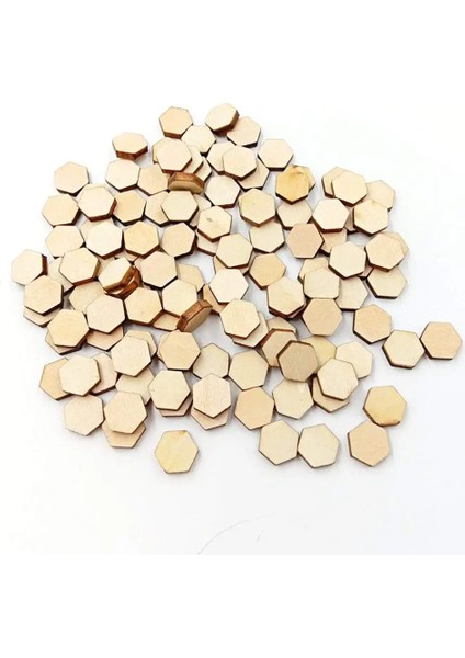 100 Adet 10MM 0.39 Inç Tarzı Ahşap Dilimleri Süsler Altıgen Şekli Ahşap Döşeme El Sanatları Ev Partisi Dekorasyonu Için Dıy Zanaat Malzemeleri (Yurt Dışından) fırsatları