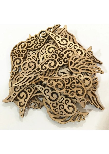 Altın Tarzı Tyles Dıy Melek Kanatları Ahşap Dekoratif Bezemeler El Sanatları Karalama Defteri El Yapımı Grafiti Düğmesi Aksesuarları (Yurt Dışından) fırsatları