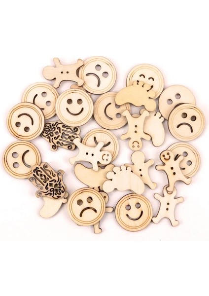No.9 Tarzı 17 Adet mm Ahşap Hayvan Bitki Kek Şekli El Yapımı Ev Dekorasyon Zanaat Asılı Süsleme Aksesuar Boyama Scrapbooking Dıy MZ281 (Yurt Dışından)