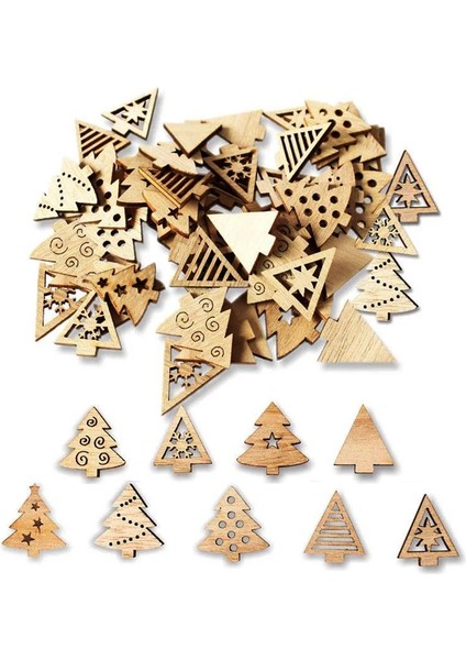 Noel Ağacı Stili Doğal Ahşap Süsler Noel Süslemeleri Ev Noel Ağacı Kar Tanesi Karışık Şekil Ahşap El Sanatları Scrapbooking (Yurt Dışından)