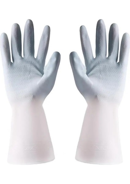 Mavi Stil M Boyutu 1 Çift Bulaşık Yıkama Eldiveni Uzun Kollu Elleri Koruyun Çamaşır Eldiveni Su Geçirmez Pvc Mutfak Temizlik Ev Eldivenleri Günlük Kullanım Için (Yurt Dışından)