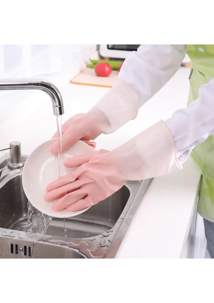 Mavi Stil M Boyutu 1 Çift Bulaşık Yıkama Eldiveni Uzun Kollu Elleri Koruyun Çamaşır Eldiveni Su Geçirmez Pvc Mutfak Temizlik Ev Eldivenleri Günlük Kullanım Için (Yurt Dışından) fiyatları