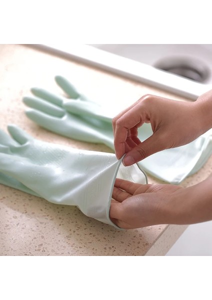 Yeşil Stil S Beden 1 Çift Lastik Eldiven Bulaşık Yıkama Temizlik Eldiveni Ev Lastik Eldiven Iş Için Mutfak Aksesuarları Mutfak Temizlik Araçları (Yurt Dışından) fırsatları