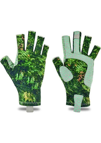 Yeşil Stil Xl Boyutu Kurtarıcı Isı Uv Koruma Balıkçılık Eldiven UPF50 + Güneş Parmaksız Eldiven Yelken Bisiklet Tekne Gezisi Sörf Yürüyüş (Yurt Dışından)