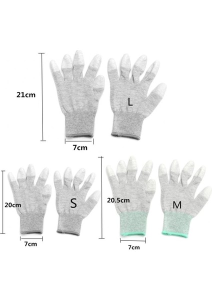 Mavi Stil Bir Çift Naylon Pu Parmak Eldiven Karbon Fiber Anti-Statik Eldiven Daldırma Kaymaz Aşınmaya Dayanıklı Işçi Koruması Elektronik Çalışma (Yurt Dışından) fiyatları