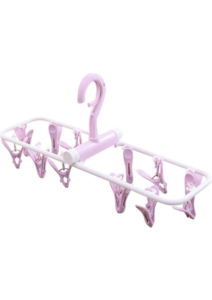 Bej Tarzı 12 Klip Katlanır Kurutma Rafı Çamaşır Iç Çamaşırı Çorap Klip Çok Fonksiyonlu Giysi Rafı Plastik Taşınabilir Kumaş Kurutma Rafı (Yurt Dışından) indirimleri