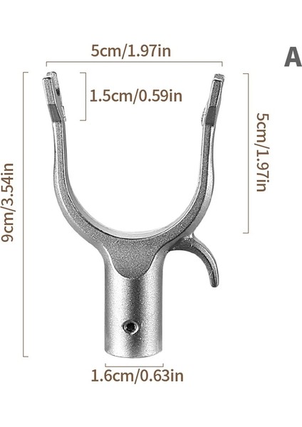 Bir Stil 1 Adet Elbise Çubuğu Eklemi Alüminyum Alaşımlı Elbise Çatalı Kafa Taşınabilir Ev Dayanıklı Elbise Askısı Metal Kafa Ev Aksesuarları (Yurt Dışından)