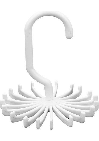 Beyaz Stil 20 Kanca Elbise Tutucu Eşarp Askısı Kravat Kemer Askısı Dolap Organizatör Raf Çamaşır Askısı Kurutma Rafı Organizasyon (Yurt Dışından)