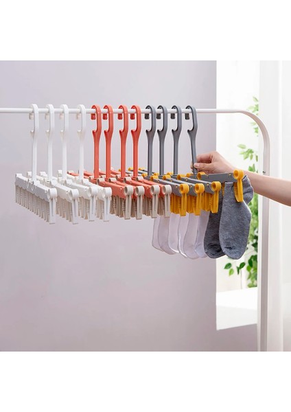 B-Beyaz Tarzı Katlanabilir Elbise Kurutma Rafı Çamaşır Asma Rafı Kapalı Açık Elbise Çorap Iç Klipler ile Askı (Yurt Dışından) fırsatları