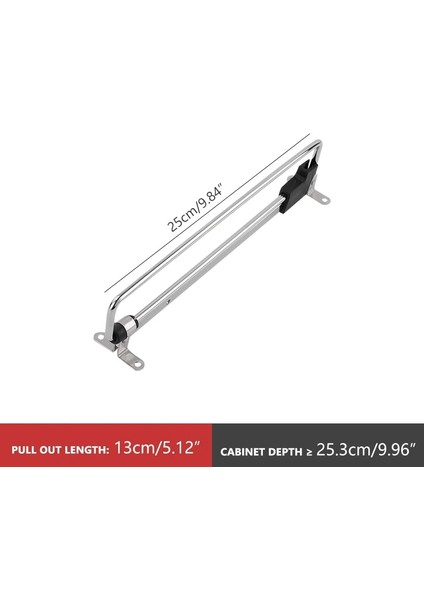 250MM Tarzı Geri Çekilebilir Paslanmaz Çelik Üst Montaj Dolap Raylı Elbise Askısı Havlu Ceket Rafları Ayarlanabilir Dolap Çubuk Ray Organizatör Raf (Yurt Dışından)
