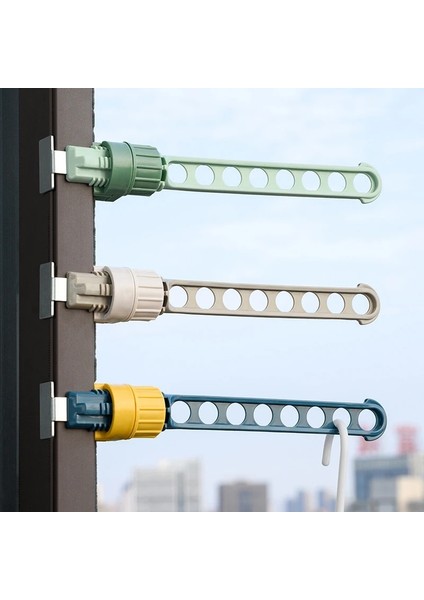 Gy Tarzı 8 Delik Kurutma Rafı Balkon Elbise Kurutma Rafı Duvara Monte Elbise Kurutma Rafı Banyo Kurutma Rafı Kapalı Alan Tasarrufu (Yurt Dışından) modelleri