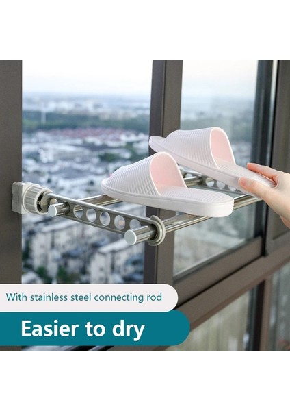 Gy Tarzı 8 Delik Kurutma Rafı Balkon Elbise Kurutma Rafı Duvara Monte Elbise Kurutma Rafı Banyo Kurutma Rafı Kapalı Alan Tasarrufu (Yurt Dışından) fırsatları