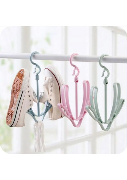 Mavi Stil Taşınabilir Çok Fonksiyonlu Ayakkabı Kurutma Asılı Askı Giyim Kanca Rüzgar Geçirmez Spor Ayakkabı Rafı Ev Depolama Çamaşır Aracı (Yurt Dışından) fiyatları