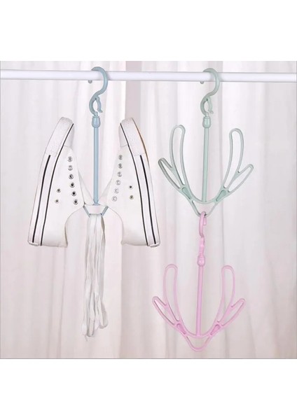 Mavi Stil Taşınabilir Çok Fonksiyonlu Ayakkabı Kurutma Asılı Askı Giyim Kanca Rüzgar Geçirmez Spor Ayakkabı Rafı Ev Depolama Çamaşır Aracı (Yurt Dışından) modelleri