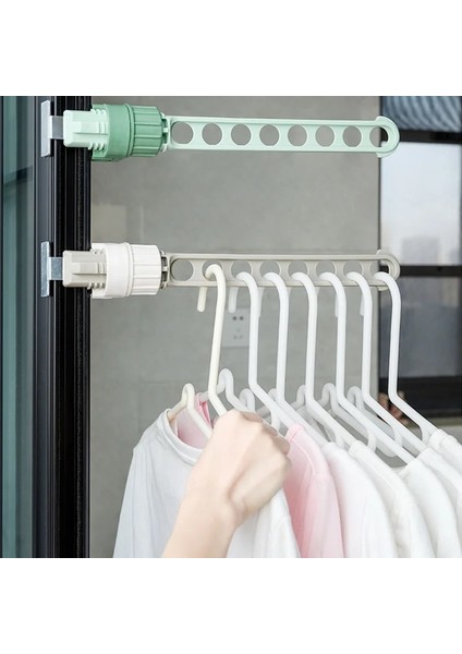 Yeşil Stil 3 Parça Açık Seyahat Taşınabilir Pencere Çerçevesi Elbise Askısı Taşınabilir Kapalı Pencere Kurutma Rafı Kapalı Asılı Raf Giysi Için (Yurt Dışından) fırsatları