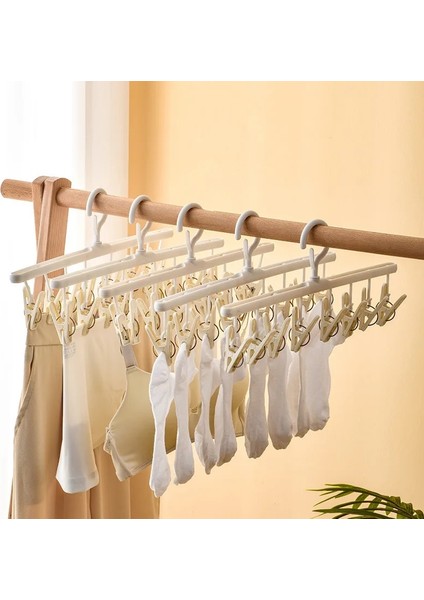 Sarı Stil 8 Mandal Plastik Elbise Kurutma Askısı Rüzgar Geçirmez Kıyafet Rafı 8 Klipler Çorap Çamaşır Kurutma Havalandırma Askısı Iç Çorap Tutucu (Yurt Dışından) indirimleri