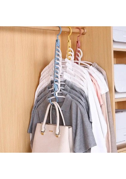 Sarı Stil Dolap Askıları Space Saver Çok Fonksiyonlu Gömlek Askıları Uzay Tasarruflu Yatak Odası Organizatör 9 Delikli Ev Gereçleri Dolap (Yurt Dışından) indirimleri