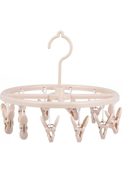 Kayısı Tarzı No.12 Boyutu 12 Klipler Kurutma Rafı Çok Fonksiyonlu Iç Çamaşırı Çorap Havlu Giysi Rafı Askı Döner Mandal Kurutma Askıları Ev (Yurt Dışından)