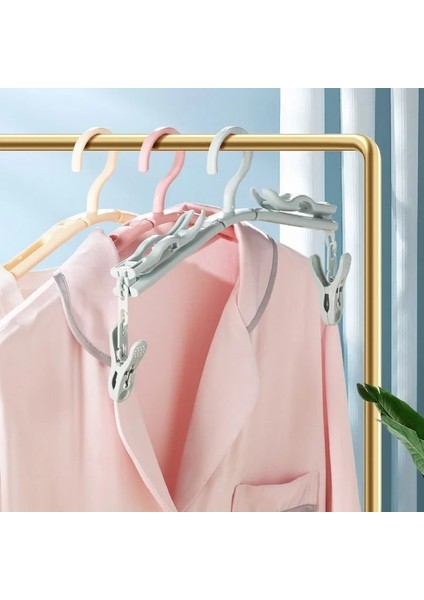 Yeşil Stil Katlanabilir Askılar Elbise Hattı Seyahat Askısı Katlanır Airer Çamaşır Kurutma Makinesi Raf Organizatör Klipler ile Gezisi Ev Aksesuarları (Yurt Dışından) modelleri