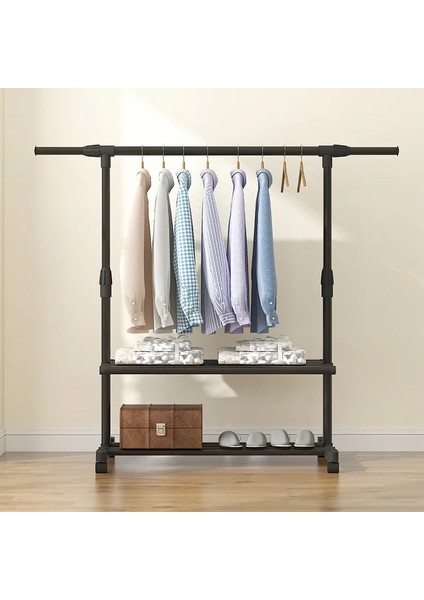 -60CM Tarzı Elbise Askısı Kat Elbise Askısı Katlanır Iç Tek Çubuk Yatak Odası ve Ev Kurutma Rafı (Yurt Dışından) fiyatları