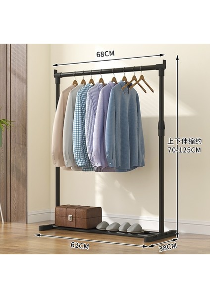 -60CM Tarzı Elbise Askısı Kat Elbise Askısı Katlanır Iç Tek Çubuk Yatak Odası ve Ev Kurutma Rafı (Yurt Dışından) fırsatları