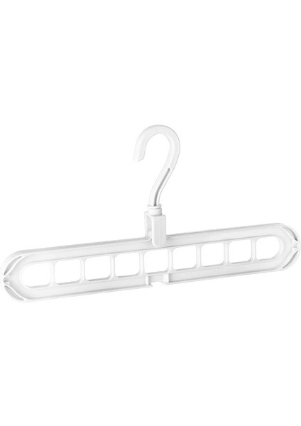 Beyaz Stil Çok Fonksiyonlu Pantolon Raf Askı Ev Elbise Askısı 9 Delikli Katlanır Dolap Alanı Yatak Odası Dolapları Giyim Organizatör (Yurt Dışından)