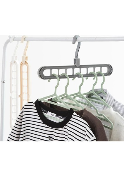 Beyaz Stil Çok Fonksiyonlu Pantolon Raf Askı Ev Elbise Askısı 9 Delikli Katlanır Dolap Alanı Yatak Odası Dolapları Giyim Organizatör (Yurt Dışından) fırsatları