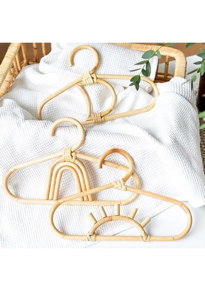 Bir Stil Rattan Askı Çocuk Giysileri Organizatör Raf Şapka Asılı Kanca Duvar Kancaları Çocuk Odası Dekor Askı Rattan Çocuk Askısı (Yurt Dışından)