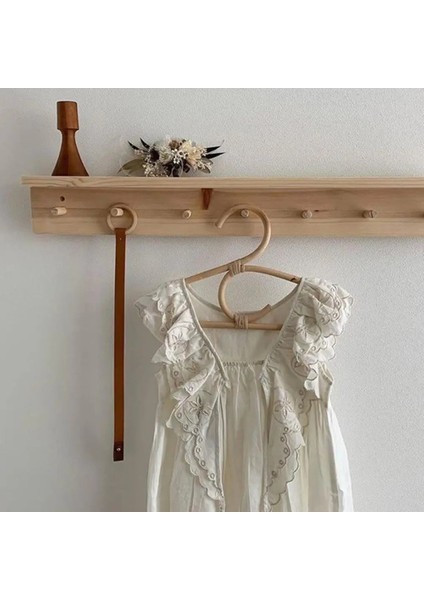 Bir Stil Rattan Askı Çocuk Giysileri Organizatör Raf Şapka Asılı Kanca Duvar Kancaları Çocuk Odası Dekor Askı Rattan Çocuk Askısı (Yurt Dışından)