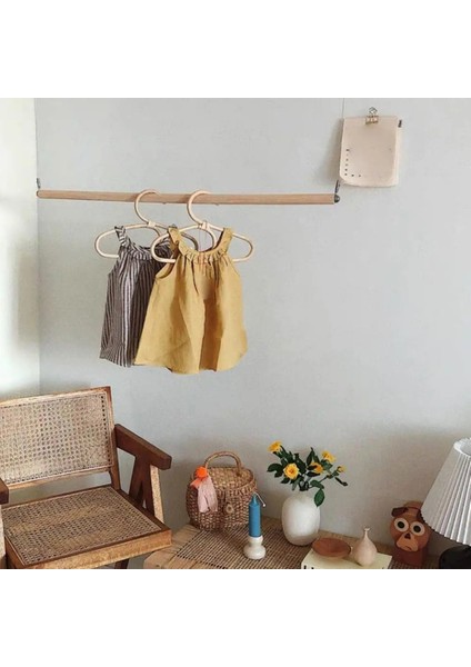 Bir Stil Rattan Askı Çocuk Giysileri Organizatör Raf Şapka Asılı Kanca Duvar Kancaları Çocuk Odası Dekor Askı Rattan Çocuk Askısı (Yurt Dışından)