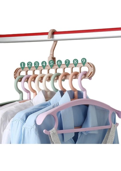 Gri-1pcs Tarzı 2 Adet Sihirli Çok Portlu Destek Elbise Askıları Kurutma Rafı Çok Fonksiyonlu Plastik Giysi Rafı Kurutma Askısı Depolama Askıları (Yurt Dışından) fiyatları