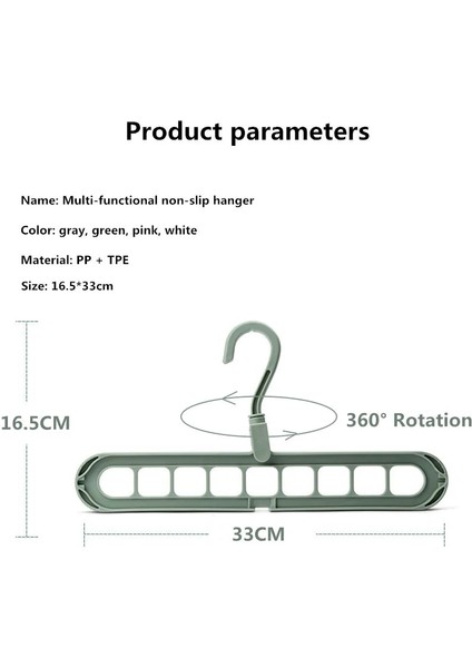 Gri-1pcs Tarzı 2 Adet Sihirli Çok Portlu Destek Elbise Askıları Kurutma Rafı Çok Fonksiyonlu Plastik Giysi Rafı Kurutma Askısı Depolama Askıları (Yurt Dışından) modelleri
