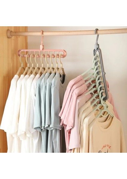 Gri-1pcs Tarzı 2 Adet Sihirli Çok Portlu Destek Elbise Askıları Kurutma Rafı Çok Fonksiyonlu Plastik Giysi Rafı Kurutma Askısı Depolama Askıları (Yurt Dışından) fırsatları