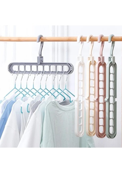 Gri-1pcs Tarzı 2 Adet Sihirli Çok Portlu Destek Elbise Askıları Kurutma Rafı Çok Fonksiyonlu Plastik Giysi Rafı Kurutma Askısı Depolama Askıları (Yurt Dışından) indirimleri