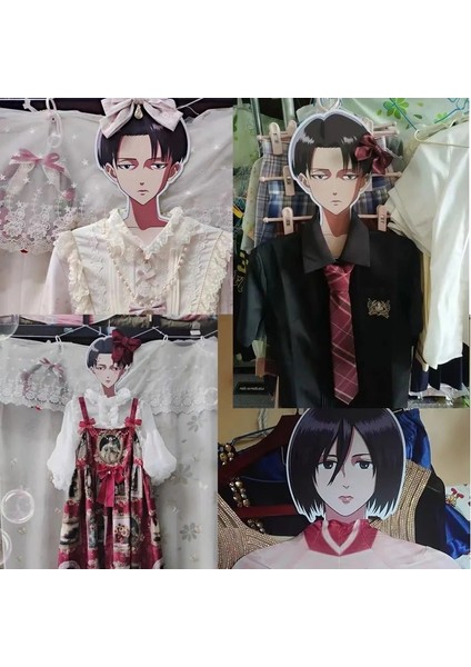 Titan Tarzı Titan Eren Jaeger Mikasa Levi Şekil Portmanto Anime Model Oyuncaklar Ev Giyim Mağazası Takım Elbise Askısı Model Oyuncaklar (Yurt Dışından)