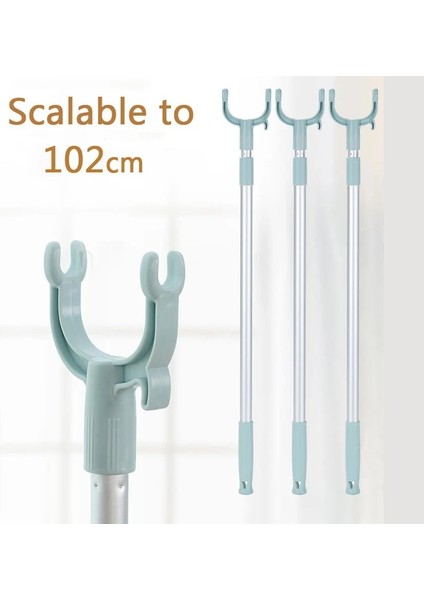 Mavi Stil Balkon Çatal Kutup Elbise Sopa Yer Tasarrufu Kıyafet Rafı Kurutma Kutup Çatal Elbise Askıları Kutup Geri Çekilebilir Kutup (Yurt Dışından) fiyatları
