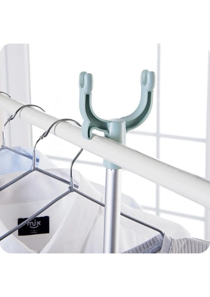 Mavi Stil Balkon Çatal Kutup Elbise Sopa Yer Tasarrufu Kıyafet Rafı Kurutma Kutup Çatal Elbise Askıları Kutup Geri Çekilebilir Kutup (Yurt Dışından) modelleri